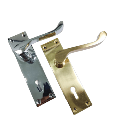 Image of Lever Handle 150mm available in Chrome or No-Chrome finish, sold as a pair