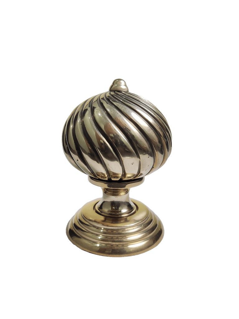 Mortice brass door knob shell pair