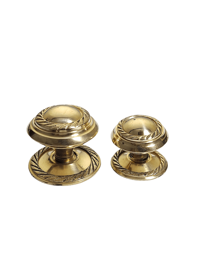 Victoria Jorge Brass Door Knob in various sizes: 32mm, 38mm, and 25mm