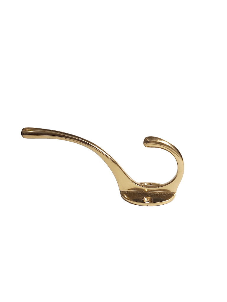 Long goli brass hook with polished finish