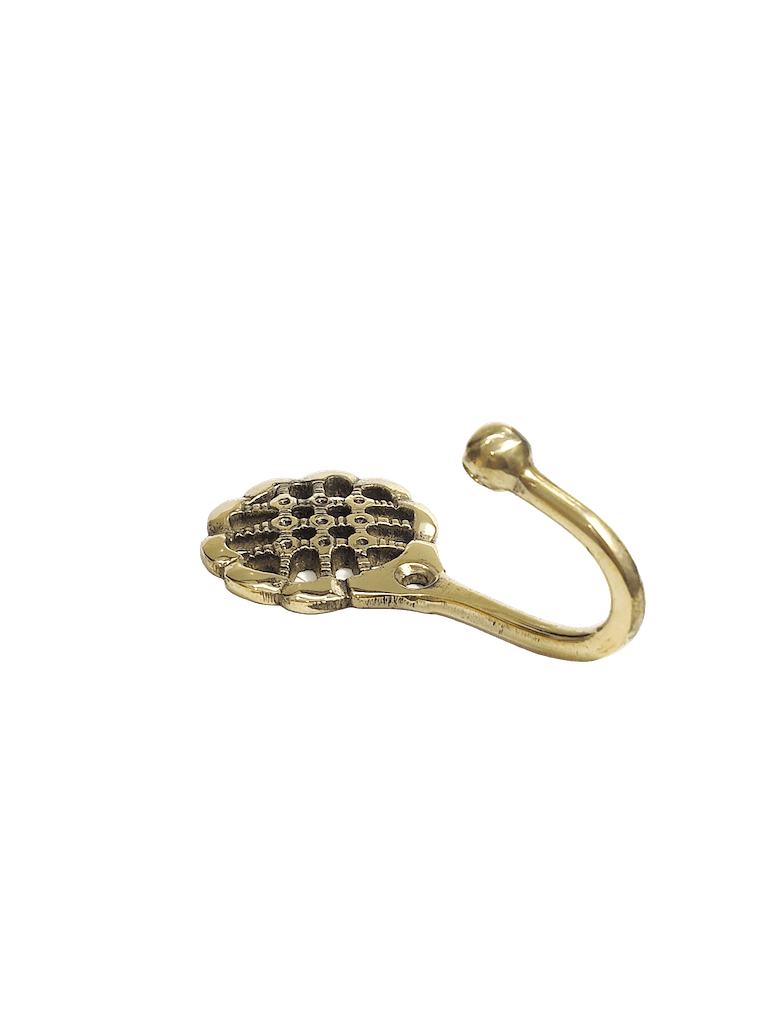Brass jali pattern hook with sturdy build