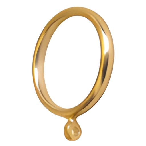 Solid brass curtain ring