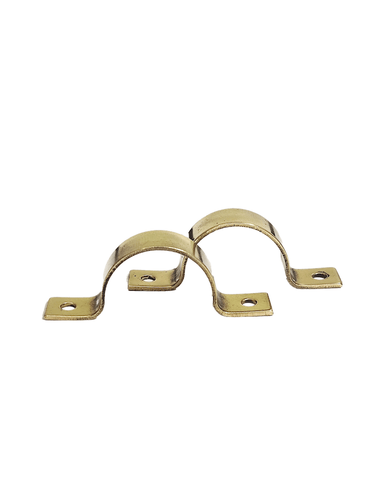 Brass cord clip for curtain assemblies