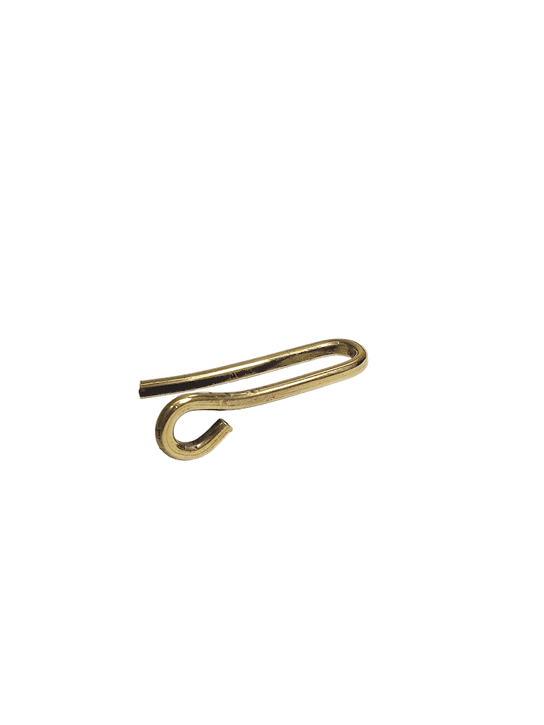 Flat wire brass curtain hook