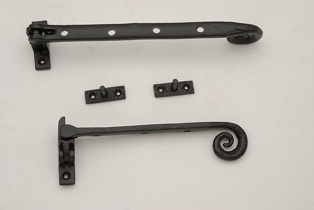 Wrought iron window stay — alternate profile