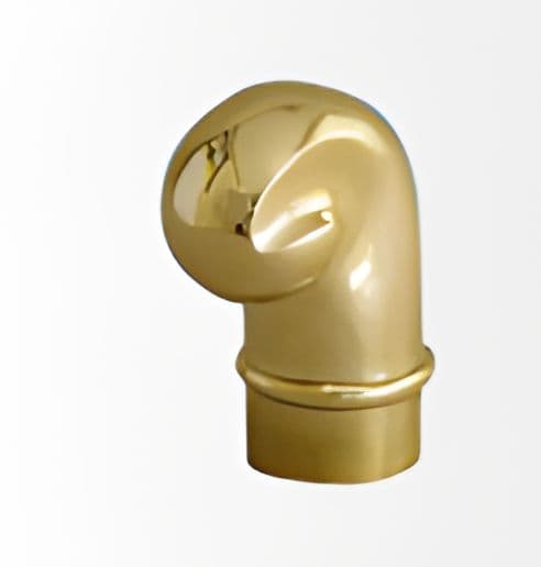 Fist-style decorative brass end top for railings