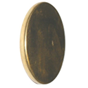 Flat brass end disc for curtain rods
