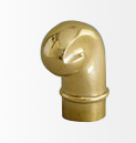 Fist-style decorative brass end top for railings