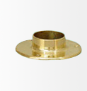 Large brass flange for railing base mounting