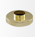 Cap-style brass flange for railing posts