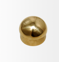 Round brass end cap for railing posts